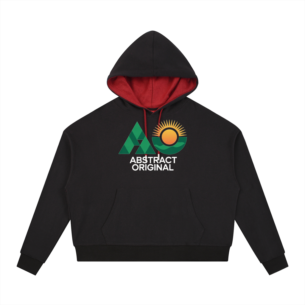 Abstract Original- Mountain Sun Hoodie- Crimson Lined Edition